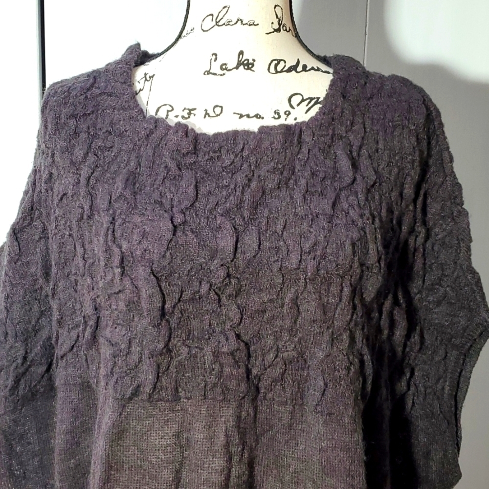 Cabi| Womens Mohair Brown Pullover Oversize Textured Sleeveless Sweater Sz.Small
